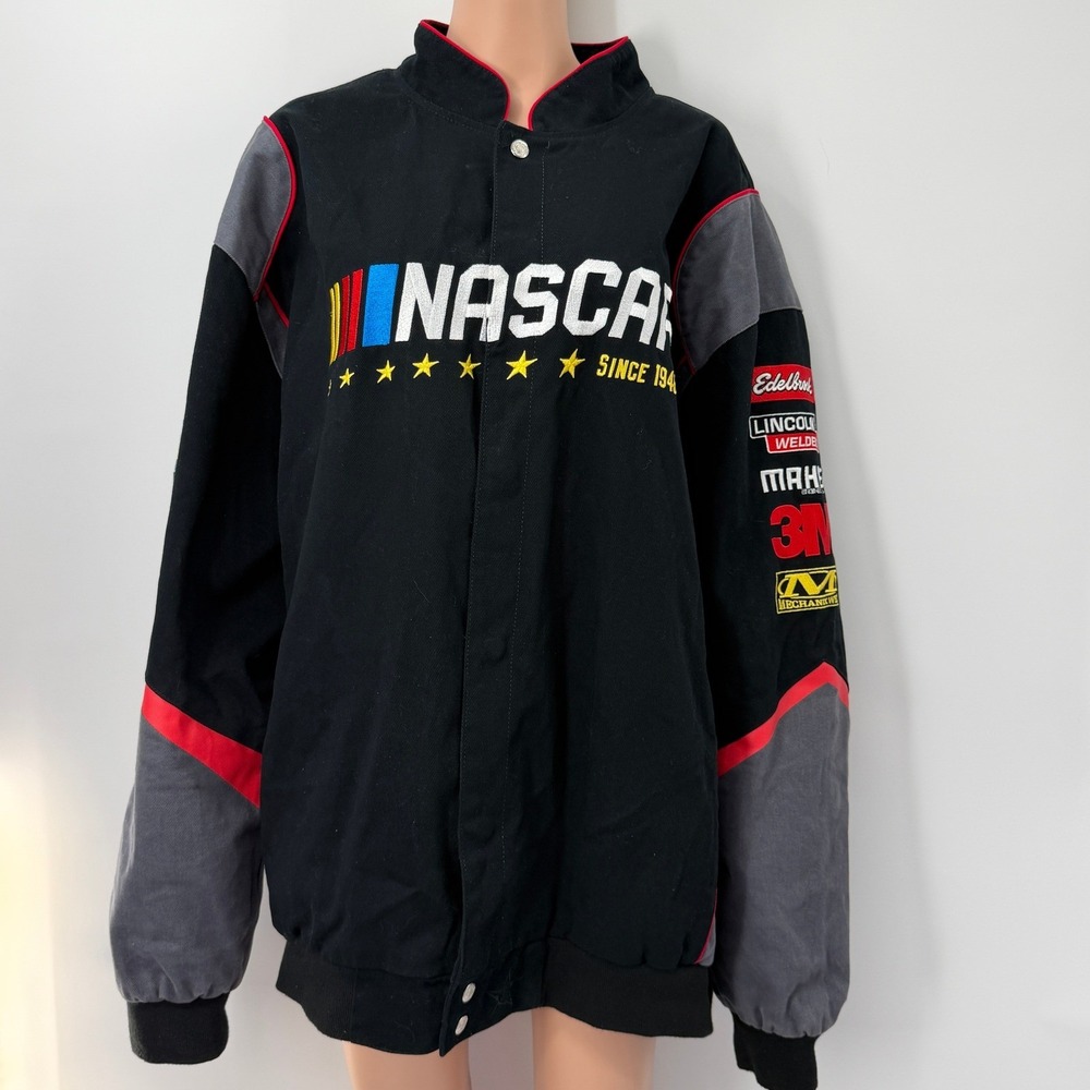 NASCAR 4XL Racing Jacket Twill Bomber 90s Y2K Vintage Style Streetwear Blokecore